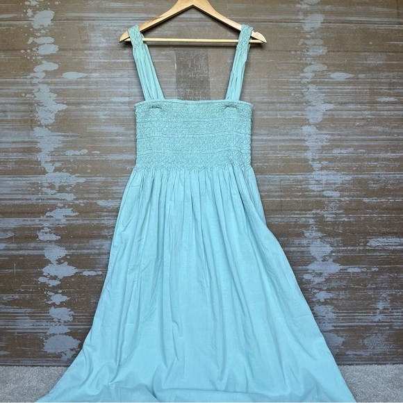 Mirth Georgia Midi Dress Frost Green Convertible Preppy Boho Summer Womens M - Picture 2 of 7